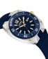 ფოტო #3 პროდუქტის Men's Three-Hand Date Quartz Versus Reaction Blue Silicone Strap 48mm