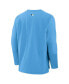 Men's Powder Blue Milwaukee Brewers Authentic Collection City Connect Player Tri-Blend Performance Pullover Jacket