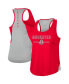 ფოტო #1 პროდუქტის Women's Scarlet Ohio State Buckeyes Sachs 2-Hit Scoop Neck Racerback Tank Top