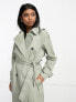 ASOS DESIGN longline trench coat in light khaki