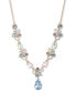 Фото #1 товара Crystal Petal Pendant Necklace, 16" + 3" extender