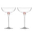 new york Rosy Glow Champagne Saucer Pair