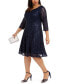 Фото #3 товара Plus Size Sequined Lace Dress