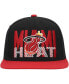 Фото #3 товара Men's Black Miami Heat SOUL Cross Check Snapback