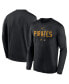Фото #2 товара Men's Black Pittsburgh Pirates Authentic Collection Team Logo Legend Performance Long Sleeve T-shirt