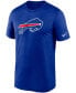 Фото #3 товара Men's Big and Tall Royal Buffalo Bills Logo Essential Legend Performance T-shirt