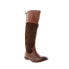 Roan by Bed Stu Natty F858037 Womens Brown Leather Lace Up Knee High Boots