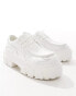 Фото #4 товара ASOS DESIGN CHUNKY lace up shoes in white