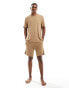 Boss Bodywear rib short in beige