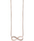 ფოტო #1 პროდუქტის EFFY® Diamond Infinity Pendant Necklace (1/8 ct. t.w.) in 14k Rose Gold