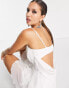 ASOS DESIGN corset mini dress with soft cowl front in white