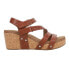 Фото #1 товара Corkys Giggle Studded Wedge Womens Brown Casual Sandals 41-0324-BOUR