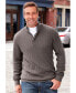 ფოტო #3 პროდუქტის Big & Tall Quarter Zip Mock Neck Lightweight Sweater