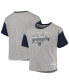 ფოტო #1 პროდუქტის Big Girls Heathered Gray New York Yankees Bleachers T-shirt