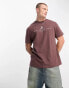 Фото #1 товара ASOS DESIGN relaxed t-shirt with San Francisco chest print in brown