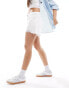 Фото #4 товара Abercrombie & Fitch baggy fit low rise denim shorts in white