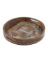 Heritage Collection Monogram Mango Wood Round Tray