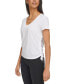 Women's Drawstring-Ruched Textured Top