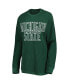 Women's Green Michigan State Spartans Surf Plus Size Southlawn Waffle-Knit Thermal Tri-Blend Long Sleeve T-shirt