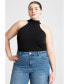 Фото #3 товара Plus Size Halter Neck Sweater