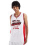 Santa Cruz co-ord mesh basketball vest in white