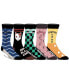 ფოტო #2 პროდუქტის Men's Adult Crew Socks 5-Pack