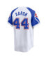 Фото #2 товара Men's Hank Aaron White Atlanta Braves Throwback Cooperstown Limited Jersey