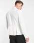 ASOS DESIGN peplum blazer in white