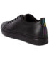 Фото #2 товара Men's Lee Black Tape Leather Low-Top Sneaker