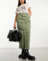 Cotton On ryder utility maxi skirt in khaki Зеленый, 42 - фото #3