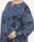 Фото #3 товара Plus Size Paisley Flower Embroidered Sweater Dress