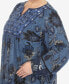 Plus Size Paisley Flower Embroidered Sweater Dress