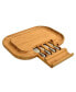 Malvern Deluxe Bamboo Cheese Board with Cracker Rim and 4 Tools