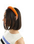 My Accessories beaded hairband in bright orange