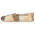 Фото #3 товара TOMS Alpargata Fuzzy Plaid Slip On Womens Beige, Brown, Off White Flats Casual