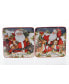 Magic of Christmas Santa 4 Piece Canape Plate