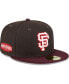 ფოტო #1 პროდუქტის Men's Brown, Maroon San Francisco Giants Chocolate Strawberry 59FIFTY Fitted Hat