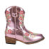 Фото #2 товара Roper Riley Floral Snip Toe Cowboy Toddler Girls Pink Casual Boots 09-017-1566-
