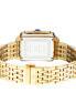 Women's Bari Tortoise Swiss Quartz Diamond Accents Ion Plating Gold-Tone Stainless Steel Bracelet Watch 34mm x 30mm