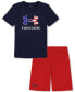 ფოტო #1 პროდუქტის Toddler & Little Boys UA Freedom T-Shirt & Shorts, 2 Piece Set