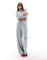 Фото #1 товара Vero Moda wide leg jersey trouser co-ord in grey stripe