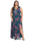 ფოტო #1 პროდუქტის Plus Size Floral-Print Maxi Dress