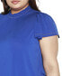 ფოტო #4 პროდუქტის Black Label Plus Size Embellished Cap-Sleeve Knit Top