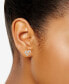 ფოტო #2 პროდუქტის Diamond Open Heart Stud Earrings (1/10 ct. t.w.) in Sterling Silver