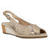 Фото #2 товара VANELi Baise Snake Peep Toe Slingback Pumps Womens Beige Dress Casual 307831