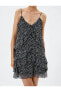 Фото #5 товара Платье женское Koton Мини С шифоном и фиранками В-образным вырезом с подкладкой