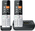 Фото #1 товара Telefon stacjonarny Gigaset Gigaset COMFORT 500A Duo, analogue telephone (silver/black, 2 handsets)