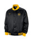 ფოტო #2 პროდუქტის Men's Black Golden State Warriors 2023/24 City Edition Courtside Premier Full-Snap Bomber Jacket