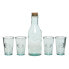 KITCHEN GOODS Recycled Glass Bottle And 4 Glasses Прозрачный - фото #2