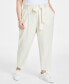 Фото #3 товара Trendy Plus Size Belted High-Rise Ankle Pants, Created for Macy's